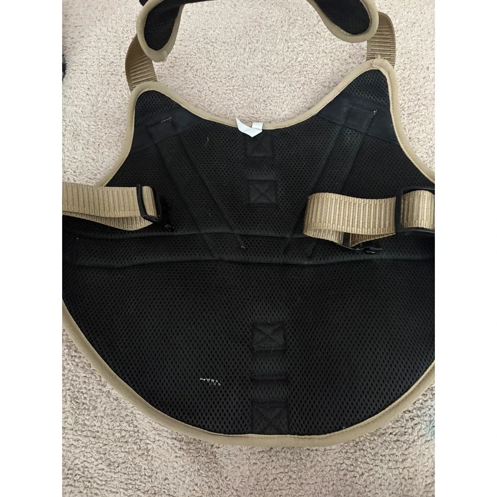 KONG Tactical Dog Harness Tan Ripstop Mesh XL Large Breed Heavy Duty Vest